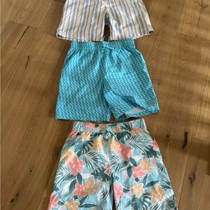 abercrombie kids Blue Tropical & Aqua Patterned Swim Trunks (3 Pack)
